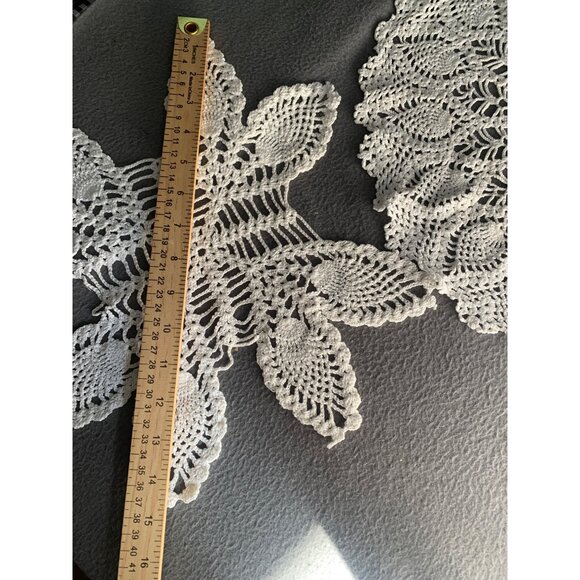 Vintage Handcrafted Lace Doilies Set Of 2 Decorative Table Accents - Picture 11 of 13